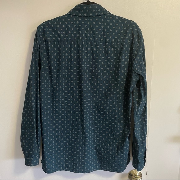 Knickerbocker Printed Button-down in Blue-Green size L - Picture 3 of 5